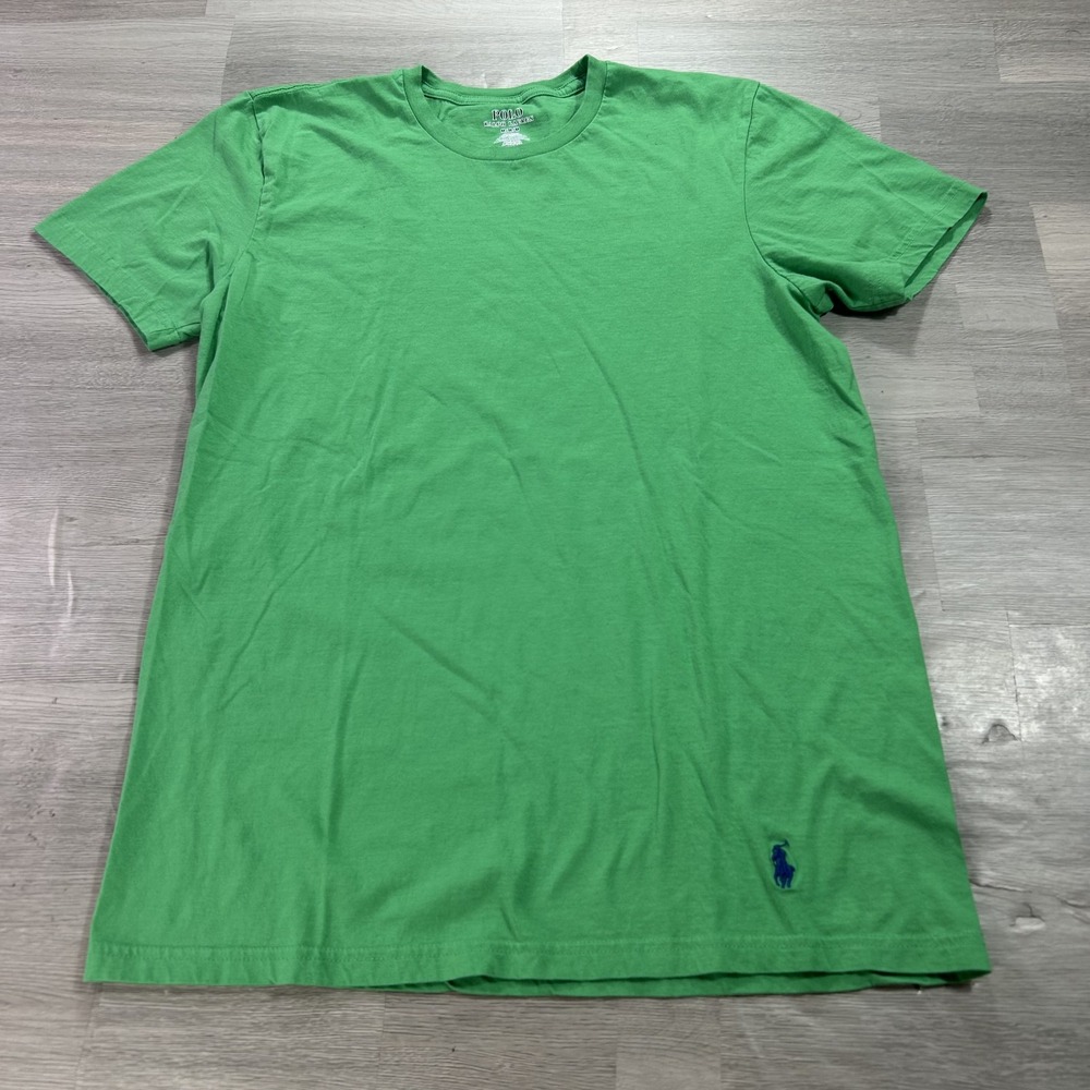 Polo Ralph Lauren Shirt Mens Medium Green Classic Fit Pony Logo Tagless Tee